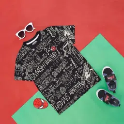 Pantaloons Junior Black Cotton Printed T-Shirt-picture-14