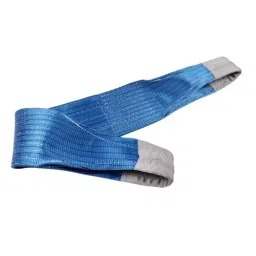 FINBEAT 200 mm Polyester 16000 Kg Capacity Blue Webbing Sling Lifting Belt Length 2 m image 1