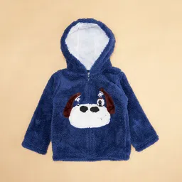 Pantaloons Baby Boys Blue Cotton Bomber Jacket image 3
