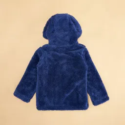 Pantaloons Baby Boys Blue Cotton Bomber Jacket image 4