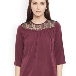Belle Fille Women Burgundy Top-picture-31
