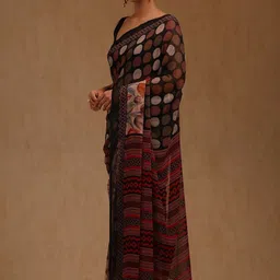 Soch Polka Dot Pure Georgette Saree image 5