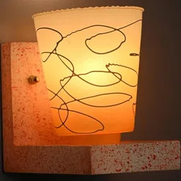 SOMIL Yellow Glass Cylinder Printed Wall Lamps-picture-27