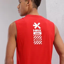 HRX by Hrithik Roshan Brand Logo Print Lifestyle T-shirt-picture-58
