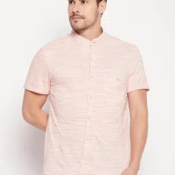 CLUB YORK Men Red Striped Henley Neck Shirt-picture-29