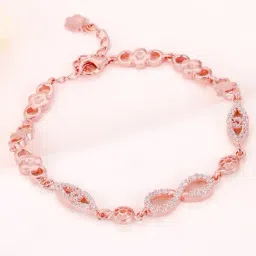 GIVA Love is EveryWhere 92.5 Sterling Silver Flowery Romance Bracelet for Women & Girls-picture-19
