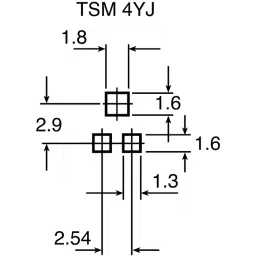 Vishay Surface Mount Trimmer Potentiometer 200 mW Power 200 kΩ Gull Wing Terminal, TSM4YL204KB25 (Pack of 5 Pcs) image 3