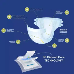 ELDURO Regular Unisex Adult Tape Diapers with Aloe Vera XL Size, (Pack of 120 Pcs) image 3