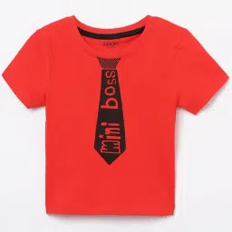 Juniors by Lifestyle Red Cotton Printed T-Shirt-picture-24