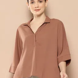 Her by Invictus Women Solid Extended Sleeves Shirt Style Top-picture-21