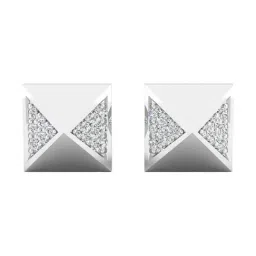 SHINE ETERNAL Lab Grown Diamond 14k (585) White Gold Earrings for Women-picture-30