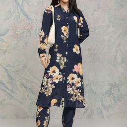 Vishudh Women Ethnic Motifs Printed Regular Kurta with Trousers-picture-17