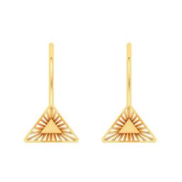 P.C. Chandra Jewellers 14k Gold Triangle Shape Dangler Earrings-picture-43
