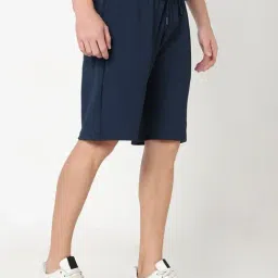R&B Navy Polyester Regular Fit Shorts image 5