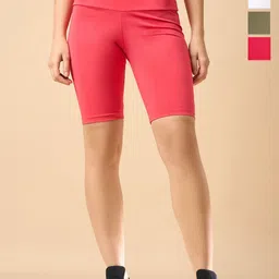 COLOR CAPITAL Women Pack of 4 Ankle-Length Fly Dry Cycling Shorts-image-93