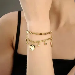 Bauble Cluster Gold-Plated Stainless Steel Multistrand Bracelet-picture-18