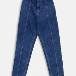 Lilpicks Couture Denim Solid Jeans - Medium Blue-picture-19