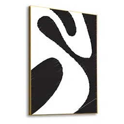 nestroots Whispers in the Charcoal Night White & Black Canvas Paintings Wall Art image 4