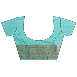 Libas Floral Zari Silk Blend Handloom Saree image 2