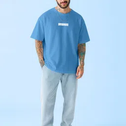 BLISSINK Men Printed Drop-Shoulder Sleeves T-shirt image 4