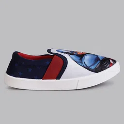 Kidsville Marvel Featuring Captain America Designed Slip On Shoes - Navy Blue image 3