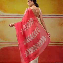 KALINI Ethnic Motifs Zari Chanderi Saree image 5