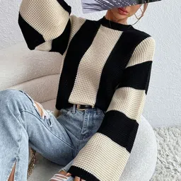 StyleCast Women Striped Pullover image 5