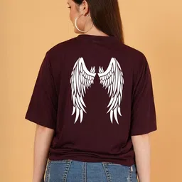 LECOWAR Women Pack Of 2 Graphic Printed Drop-Shoulder Sleeves T-shirt image 3