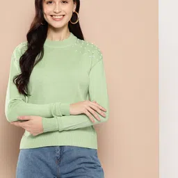 HERE&NOW Pearl Detail Acrylic Pullover-picture-40