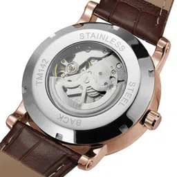 FORSINING Men Round Dial & Leather Straps Analogue Watch FSG8051M3R4 image 2