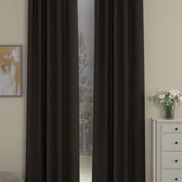 ROSARA HOME Set of 2 Solid Long Door Curtains-picture-26