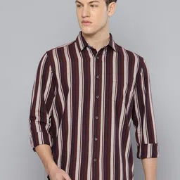Flying Machine Slim Fit Striped Pure Cotton Casual Shirt-image-97