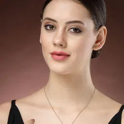 NVR Rose Gold-Plated American Diamond Studded Heart Shaped Chain image 5