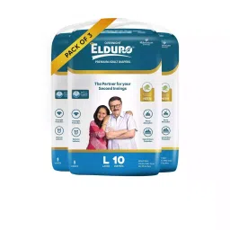 ELDURO Premium Unisex Adult Tape Diapers with Aloe Vera L Size, (Pack of 30 Pcs)-picture-36