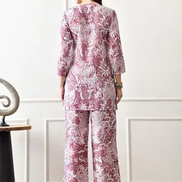 HARIKS Printed V-Neck Tunic & Trousers Co-Ords image 4