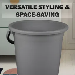 Aura Grey 2 Pieces Bucket Bath Accessories 18L image 4