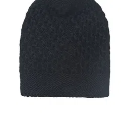 EL REGALO Kids Black Self Design Wool Beanie-image-59