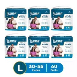 ELDURO Premium Unisex Adult Pant Diapers with Aloe Vera L Size, (Pack of 60 Pcs)-picture-12