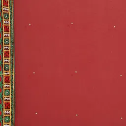 DIVASTRI Ethnic Motifs Embroidered Pure Georgette Half and Half Saree image 3