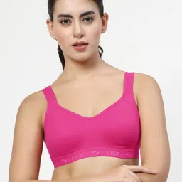 LILY Women Pack of 3 Strops555 Full Coverage Non Padded Sports Bra image 3