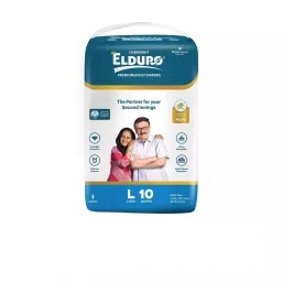 ELDURO Premium Unisex Adult Tape Diapers with Aloe Vera L Size, (Pack of 10 Pcs)-image-21