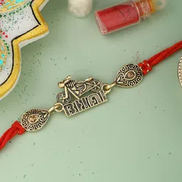 Voylla Gold Stylish Biker Bhai Rakhi-picture-34