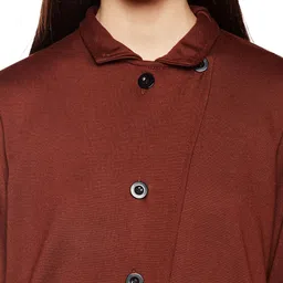 Belle Fille Women Brown & Yellow Coat image 2