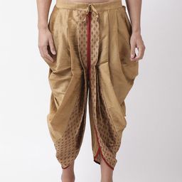 DEYANN Men Brown Printed Dhoti-picture-6