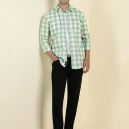 Allen Solly Men Gingham Checks Checked Casual Shirt image 5