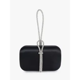 Kazo Clara Black Clutch with Detachable Strap (S)-image-65