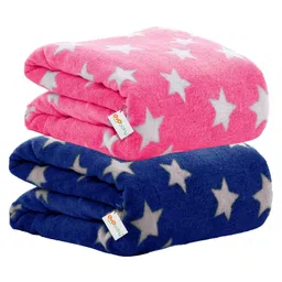 OYO BABY Fleece Baby Blanket All Season Great Gift Bath Towel Multipurpose Comforter Pack of 2 - Blue & Pink-image-87