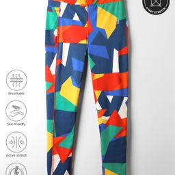 Pine Active Full Length Super Stretch Abstract Printed Leggings - Multicolor-picture-22