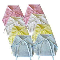 Dumbledo Newborn Muslin Cotton Nappies - Multicolor Reusable Langots, U Shaped, Extra Soft Cloth Nappies for Unisex Babies (0 - 6 Months) (Pack of 8)-picture-11