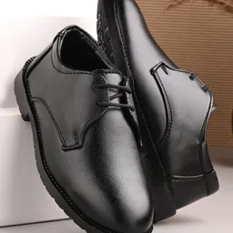 Stefens Solid Formal Lace Up Derby Shoes - Black-picture-28